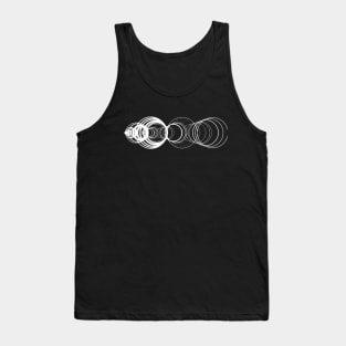 Recaman Sequence Horizontal, White Tank Top